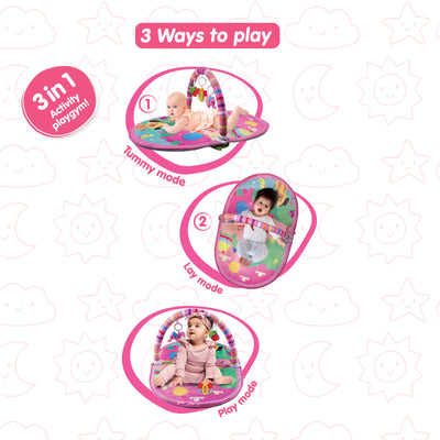 3 In 1 Deluxe Play Gym N Pink