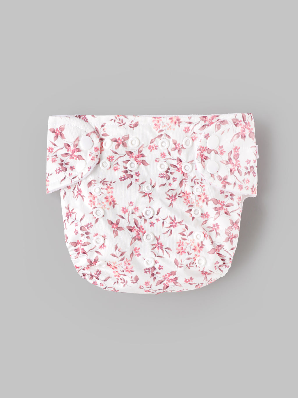 Popees Baby Reusable Cloth Diaper | Adjustable Snap Closure | Floral Print | Newborn (color may vary depending on availability)