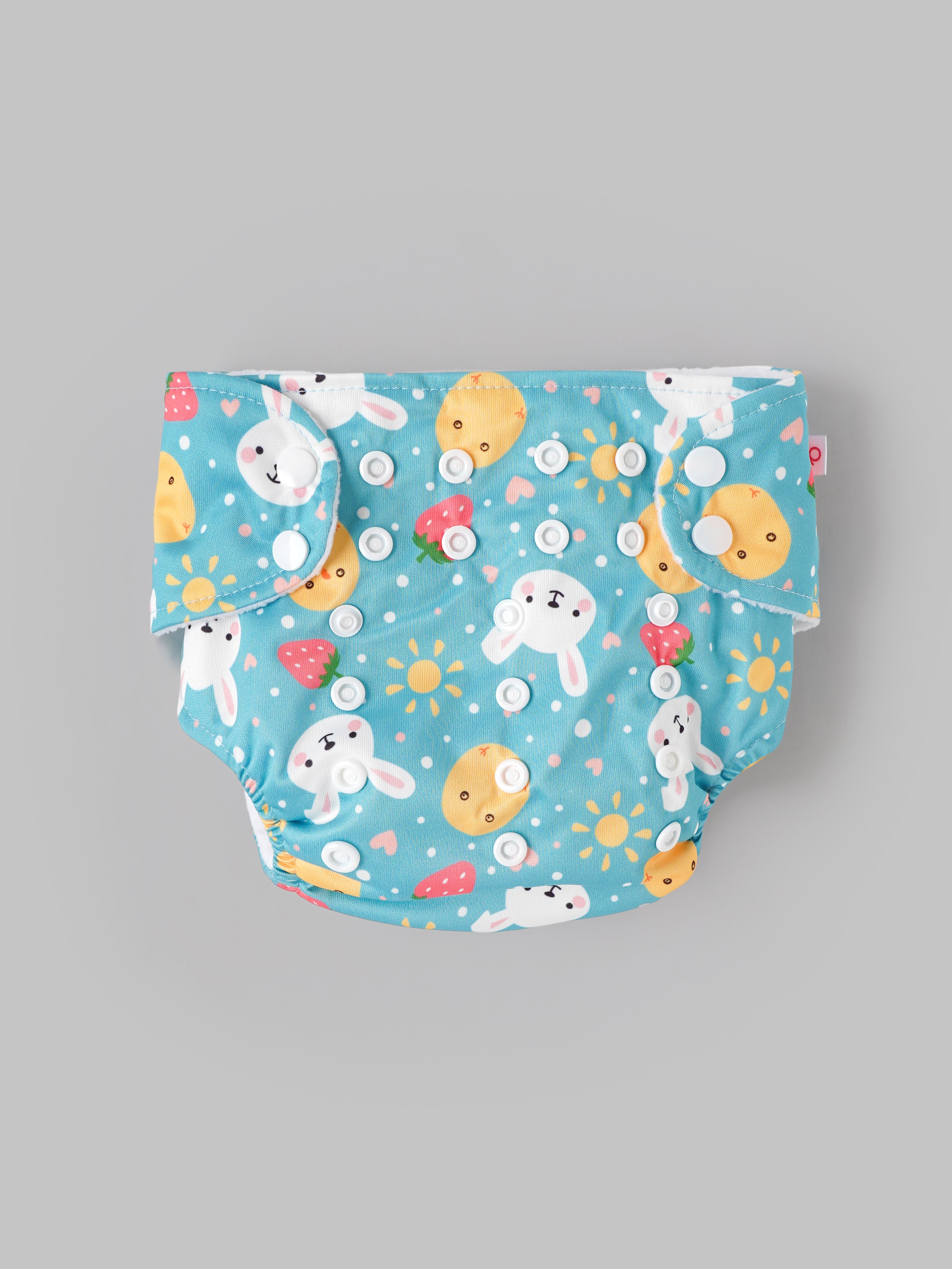 Popees Baby Reusable Cloth Diaper | Adjustable Snap Closure | Floral Print | Newborn (color may vary depending on availability)