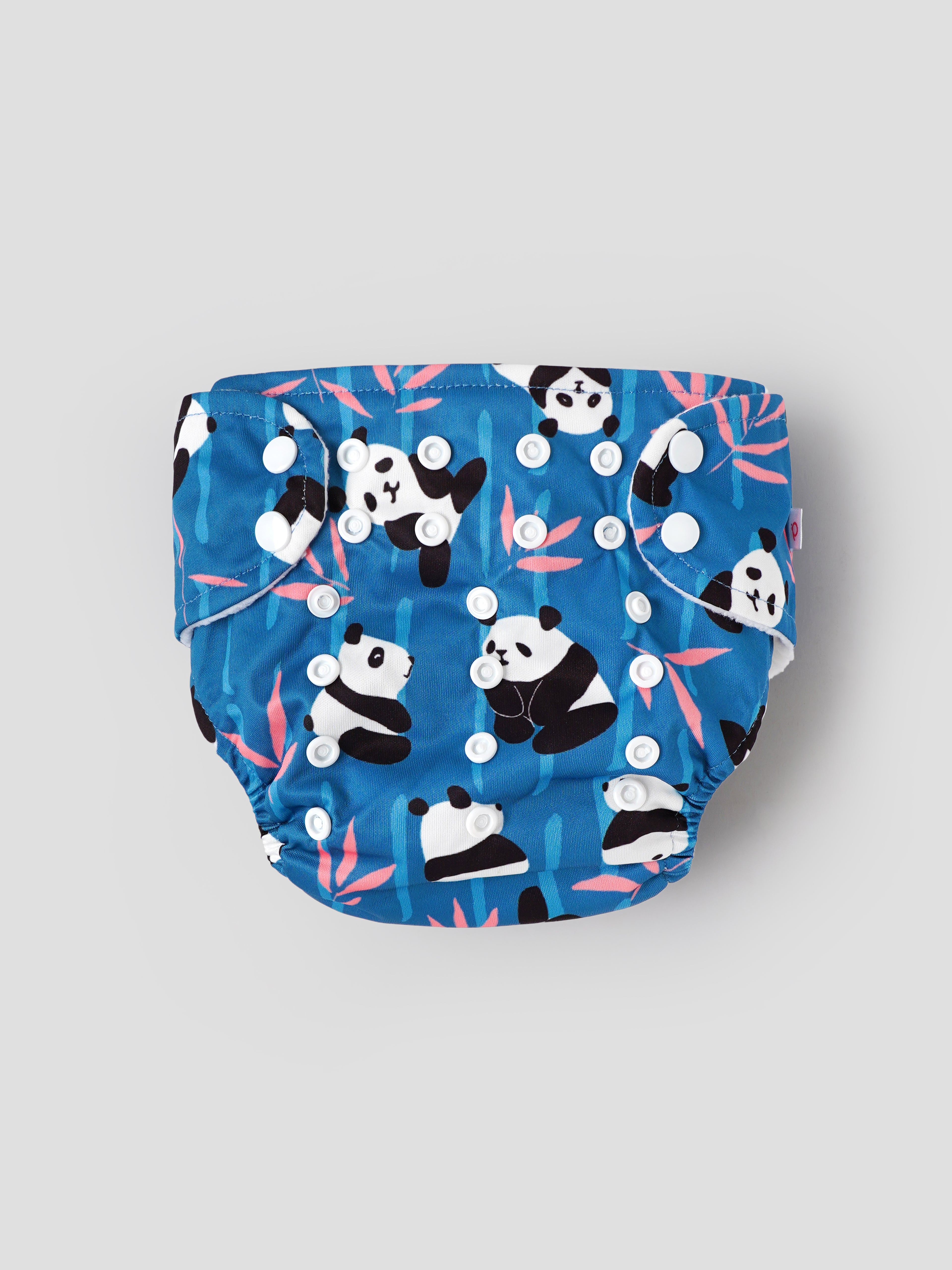 Popees Baby Reusable Cloth Diaper | Adjustable Snap Closure | Floral Print | Newborn (color may vary depending on availability)