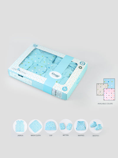 Popees 6 Piece Baby Essential Clothing Gift Set (1-6 Months) for Girls (color may vary depends on availability)