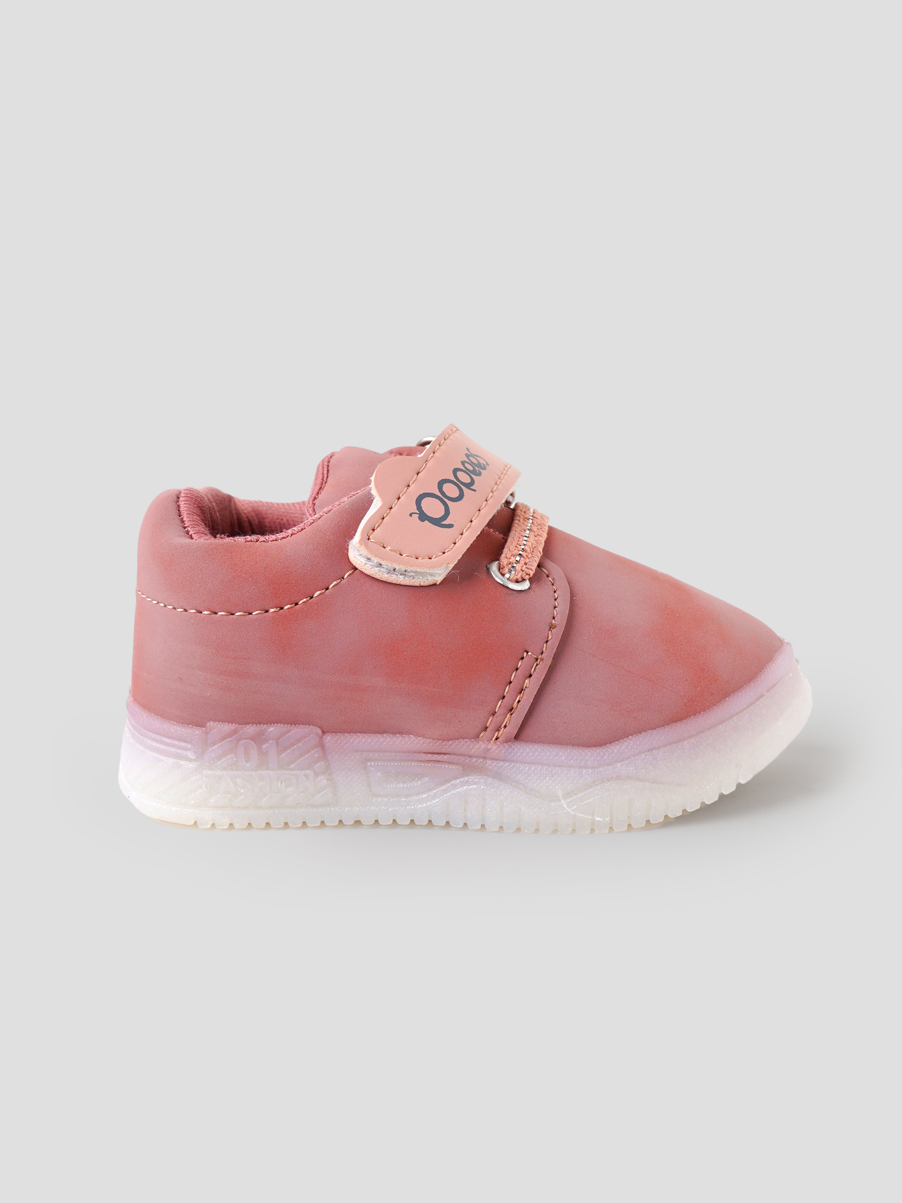 Popees Baby Unisex Soft & Stylish Velcro Strap Shoes with Light| Casual Baby Shoes for Boys & Girls