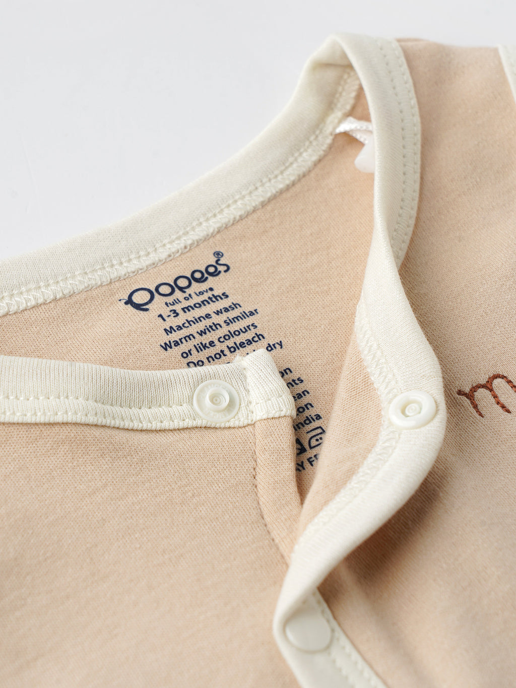 Popees Front Button Jhabla (0–3 Months) Skin-Friendly & Stylish Wear for Newborns