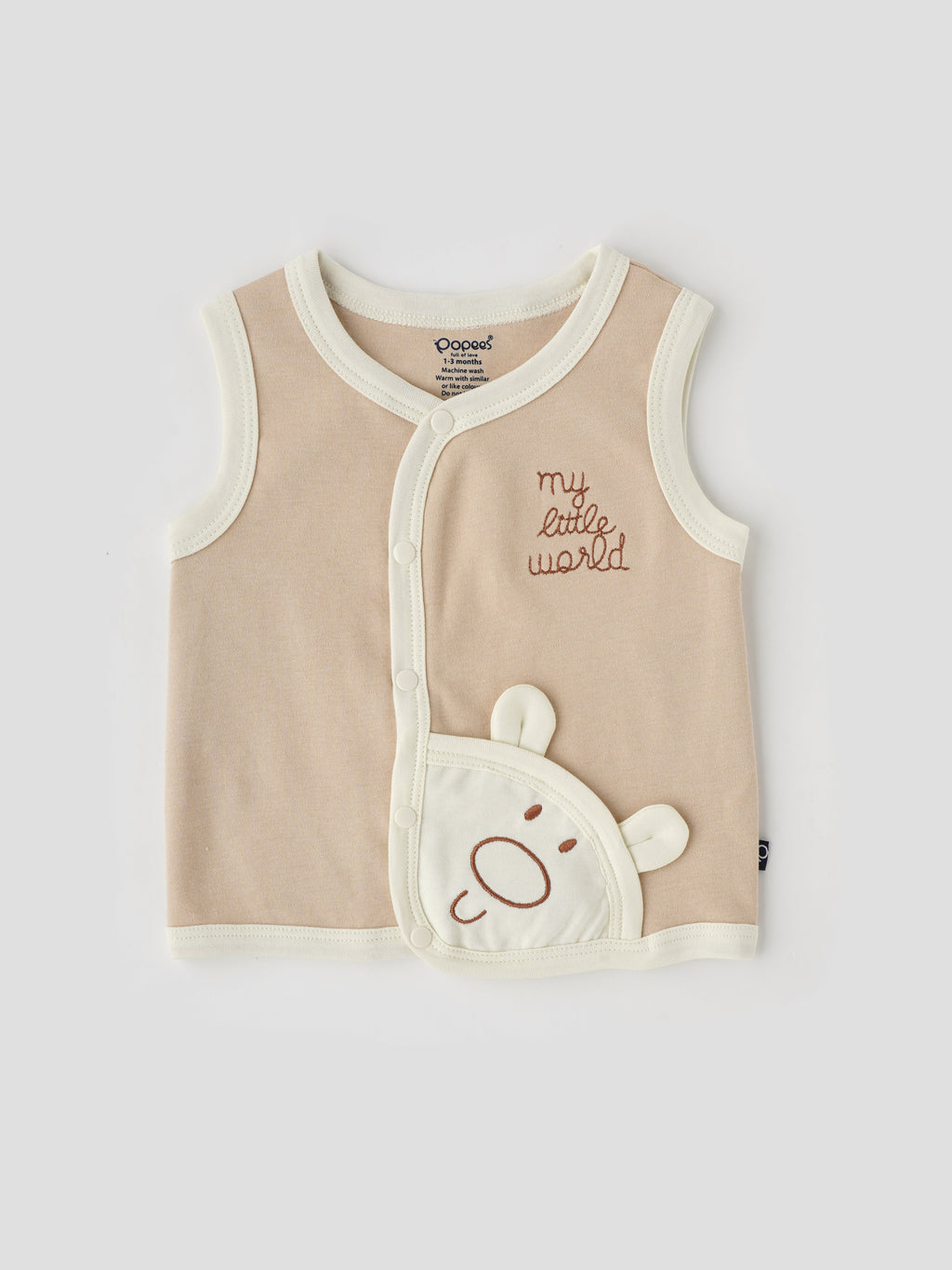 Popees Front Button Jhabla (0–3 Months) Skin-Friendly & Stylish Wear for Newborns