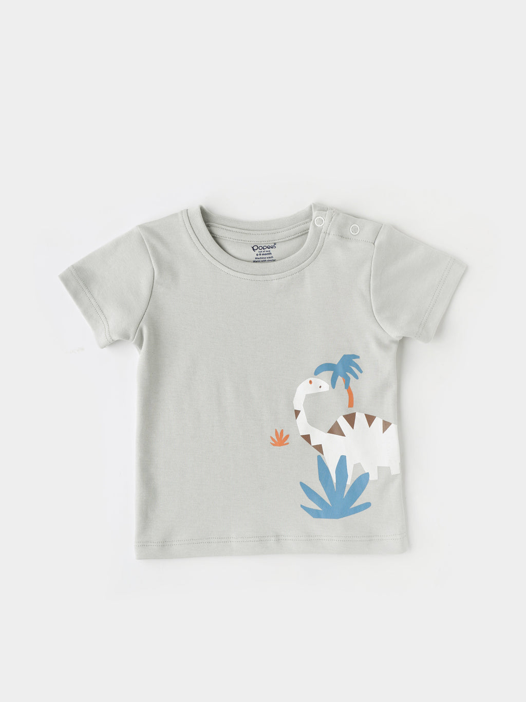 Popees Half-Sleeve Shoulder Open Tshirt for Baby Boys (3-24 Months) Made of Cotton Rich Fabric