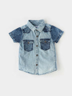Popees Stylish & Trendy Double Pocket Denim Shirt (3-36 months) for Boys