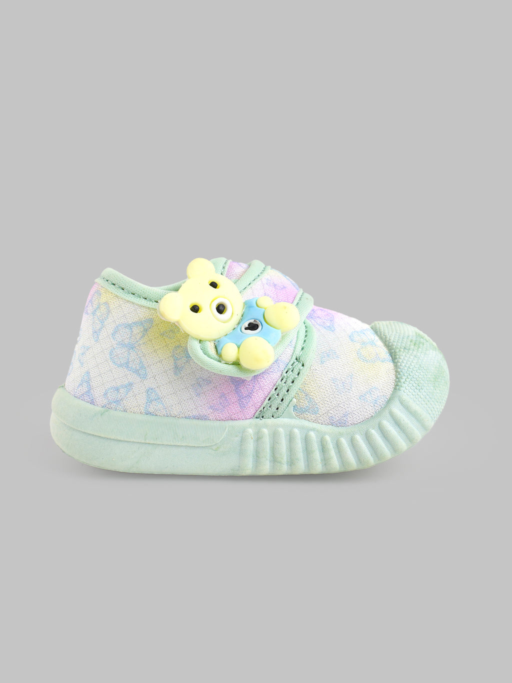 Popees Baby Unisex Soft & Stylish Velcro Strap Shoes with Comfortable Fit | Cute Teddy Bear Character Shoes for Boys & Girls
