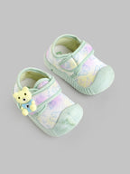 Popees Baby Unisex Soft & Stylish Velcro Strap Shoes with Comfortable Fit | Cute Teddy Bear Character Shoes for Boys & Girls