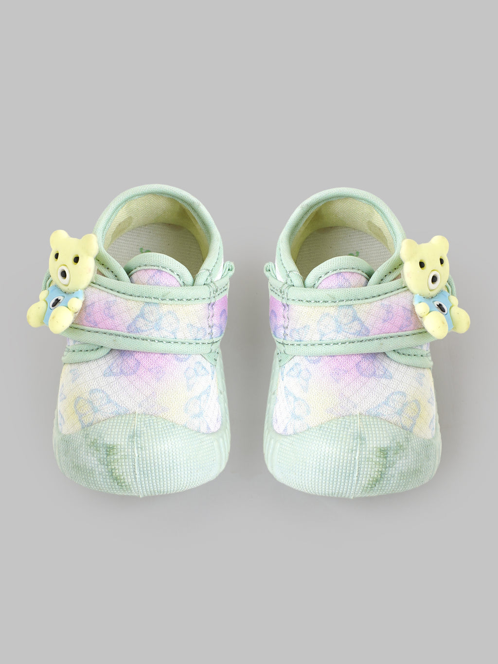 Popees Baby Unisex Soft & Stylish Velcro Strap Shoes with Comfortable Fit | Cute Teddy Bear Character Shoes for Boys & Girls