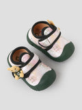 Popees Baby Unisex  Soft & Stylish Velcro Shoes | Comfortable Casual Shoes with Cute Flower Character Design for Baby Girls and Baby Boys | Mehendi Green & Pink