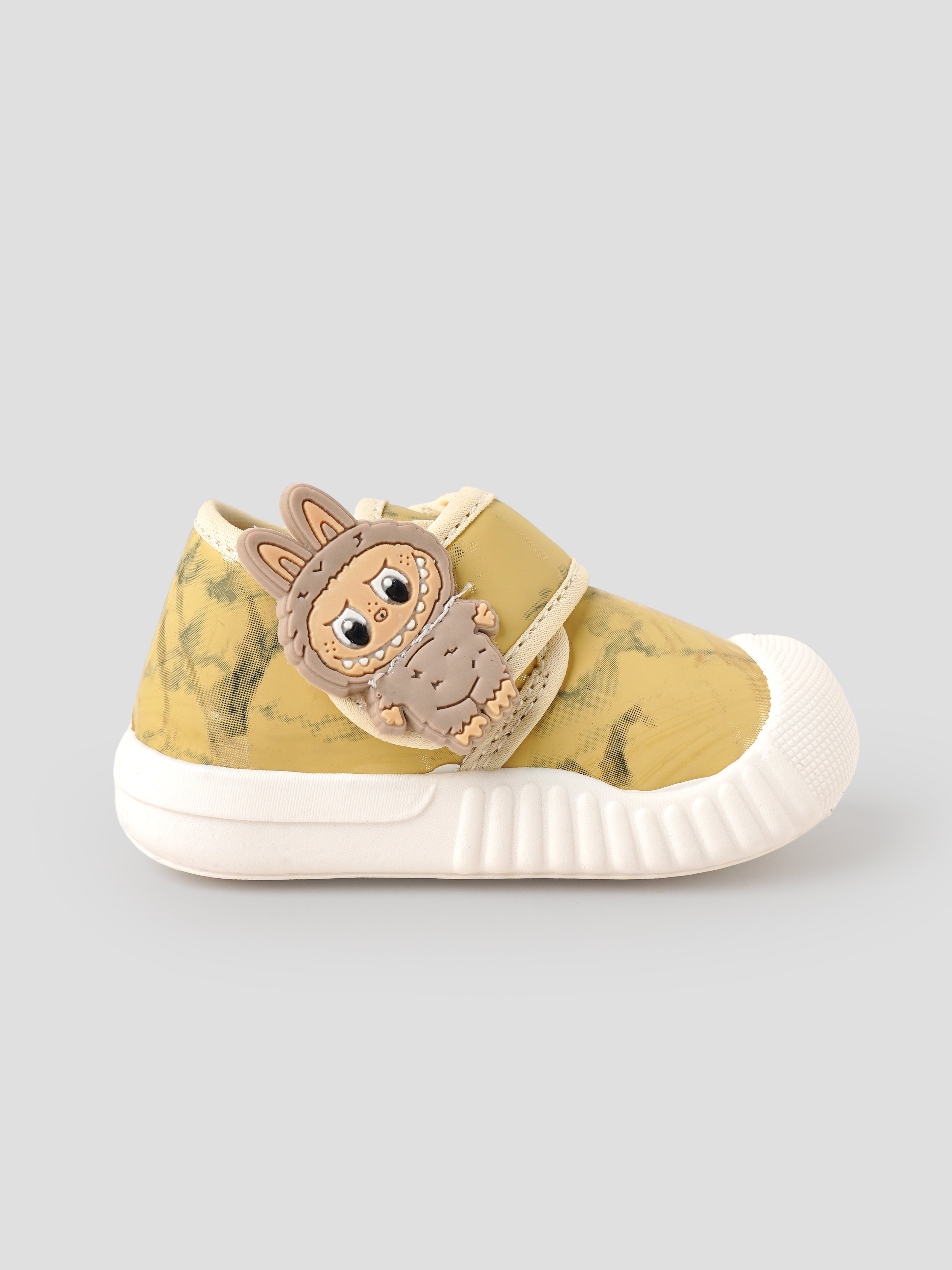 Popees Baby Unisex Soft & Stylish Velcro Strap Shoes with Comfortable Fit | Casual Baby Shoes for Boys & Girls | Golden