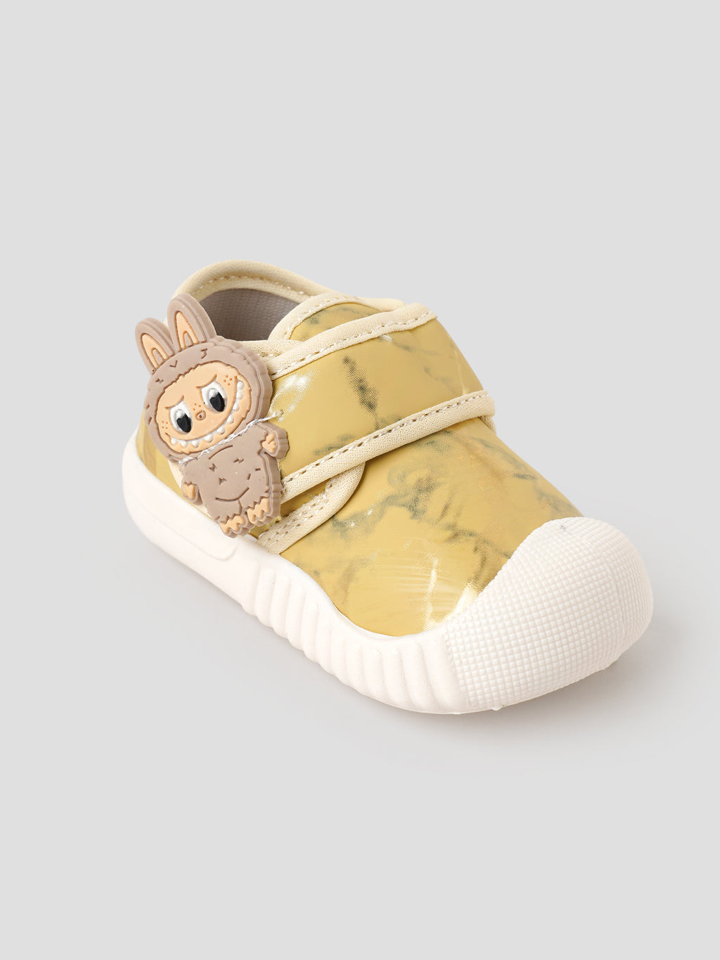 Popees Baby Unisex Soft & Stylish Velcro Strap Shoes with Comfortable Fit | Casual Baby Shoes for Boys & Girls | Golden