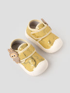 Popees Baby Unisex Soft & Stylish Velcro Strap Shoes with Comfortable Fit | Casual Baby Shoes for Boys & Girls | Golden