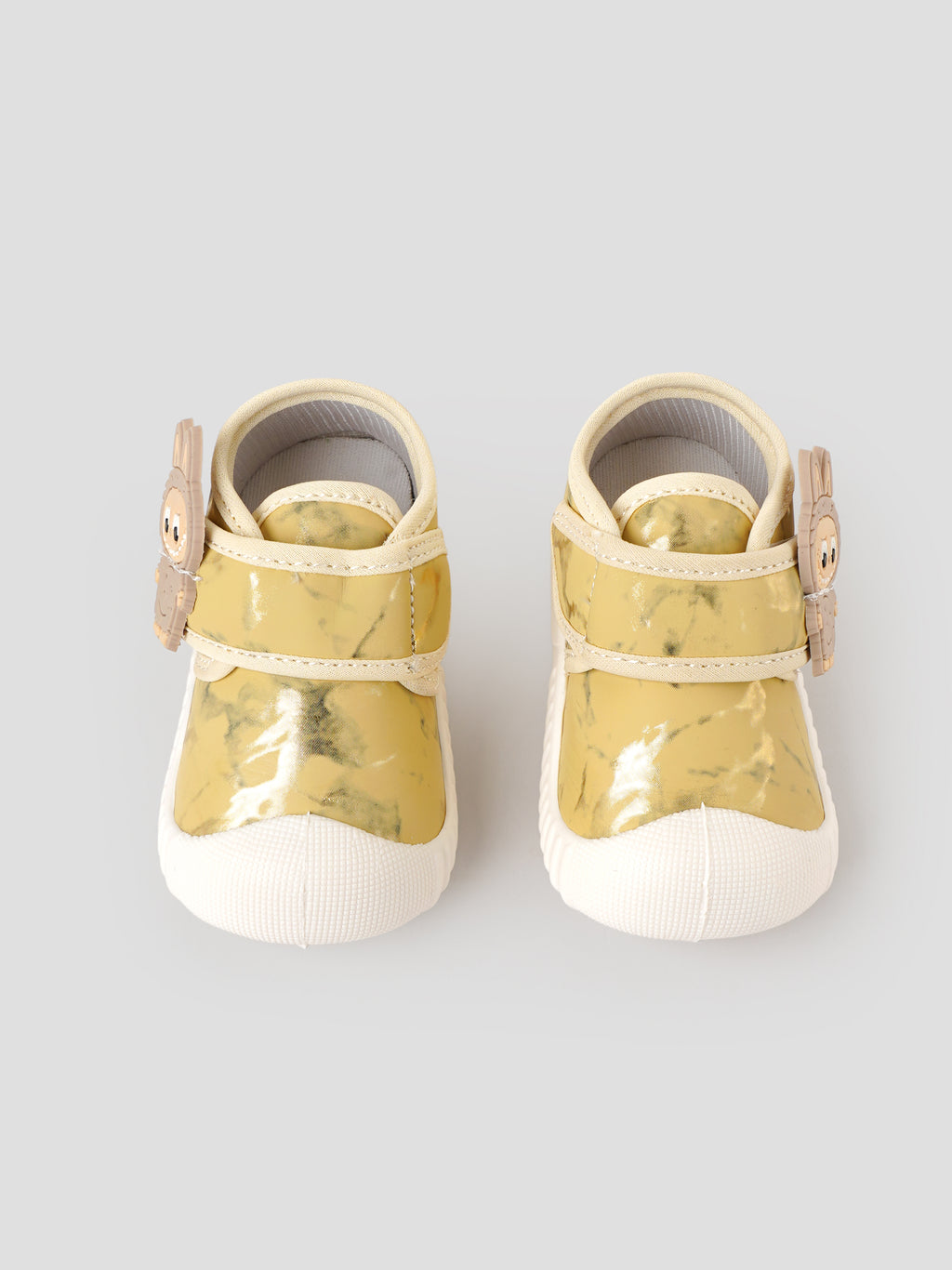 Popees Baby Unisex Soft & Stylish Velcro Strap Shoes with Comfortable Fit | Casual Baby Shoes for Boys & Girls | Golden