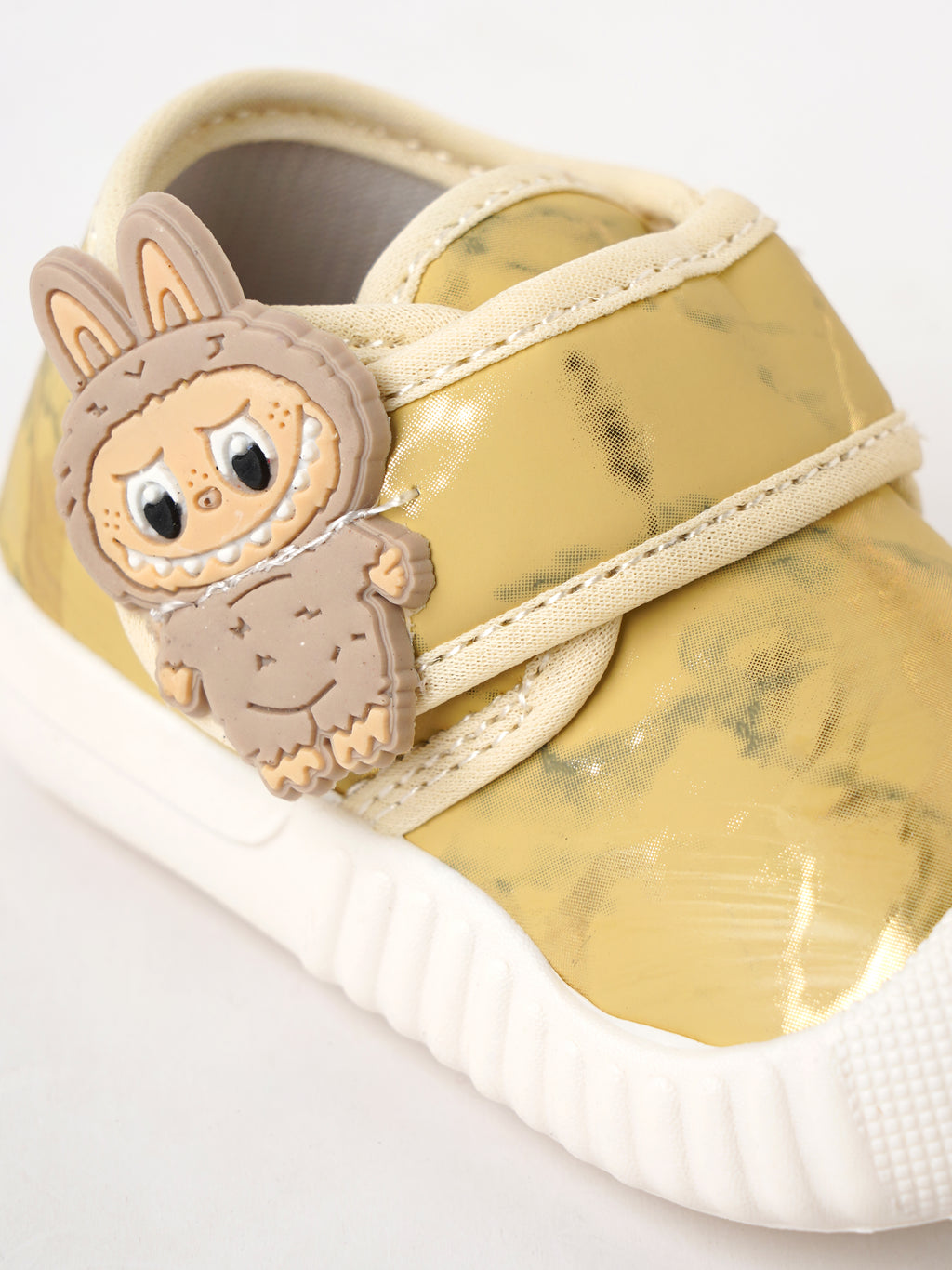 Popees Baby Unisex Soft & Stylish Velcro Strap Shoes with Comfortable Fit | Casual Baby Shoes for Boys & Girls | Golden