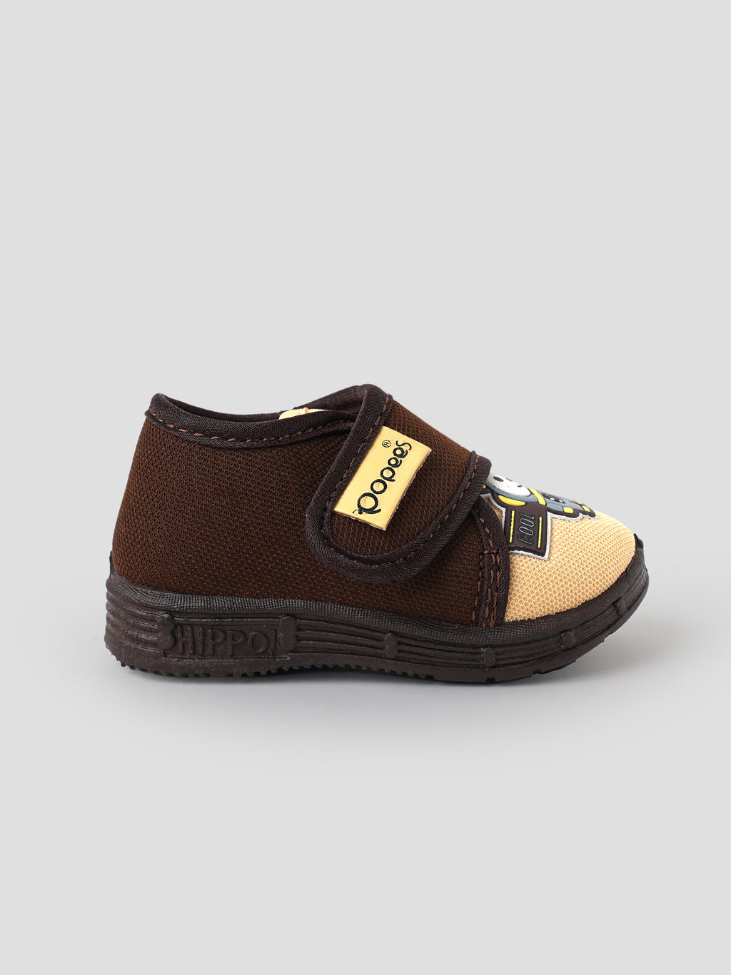 Popees Baby Unisex Soft & Stylish Velcro Strap Shoes with Comfortable Fit | Casual Baby Shoes for Boys & Girls | Brown