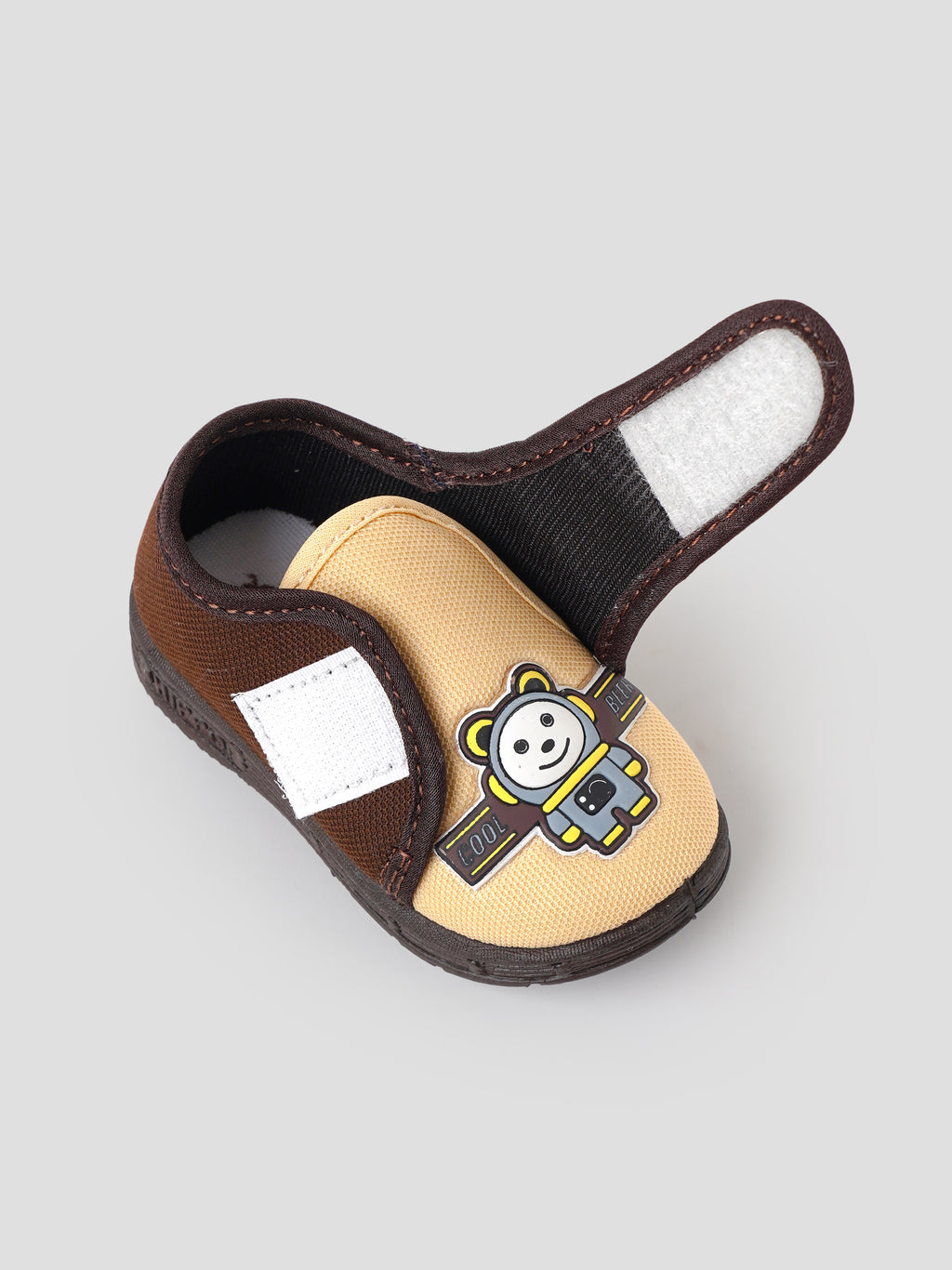 Popees Baby Unisex Soft & Stylish Velcro Strap Shoes with Comfortable Fit | Casual Baby Shoes for Boys & Girls | Brown