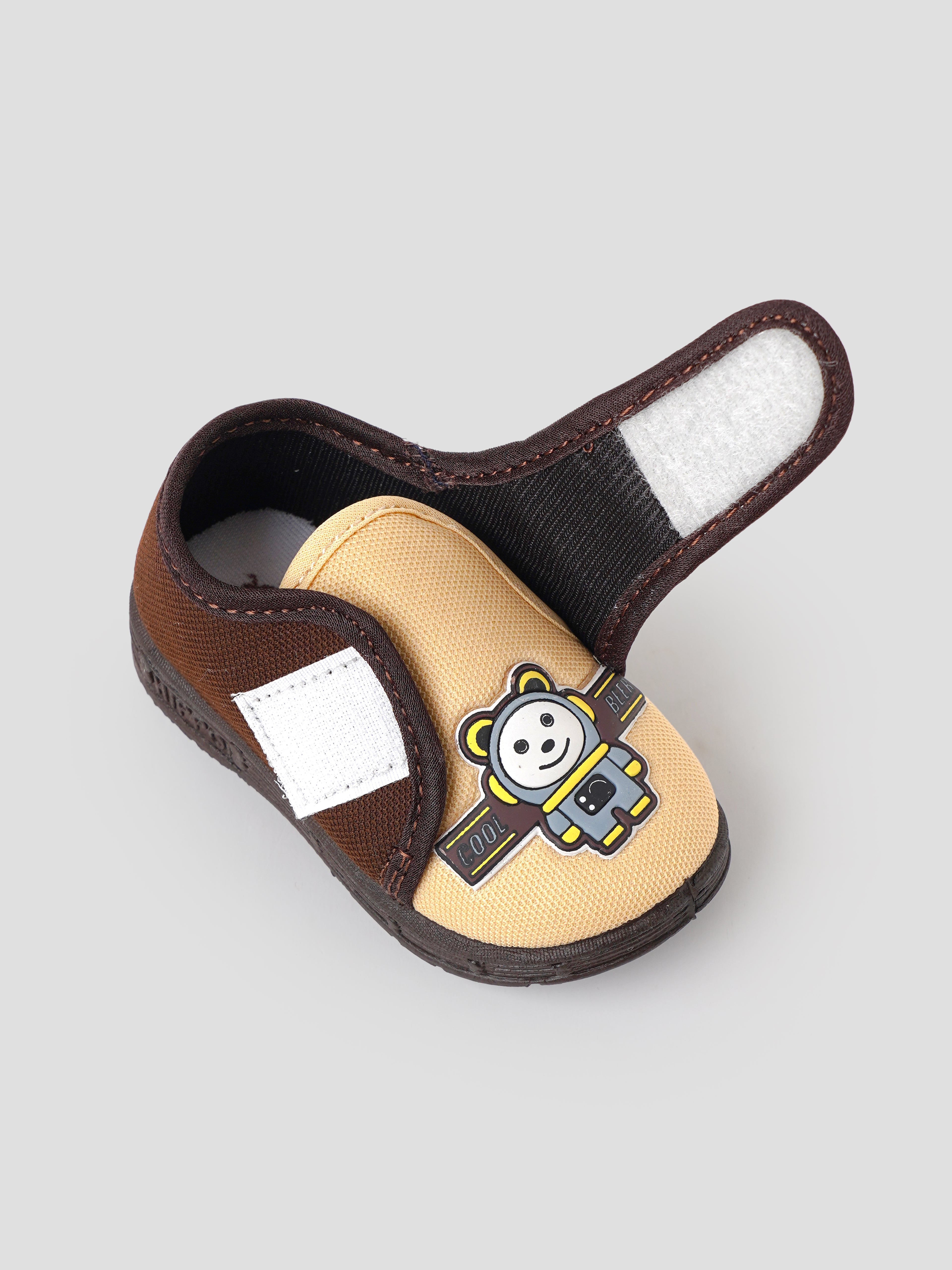 Popees Baby Unisex Soft & Stylish Velcro Strap Shoes with Comfortable Fit | Casual Baby Shoes for Boys & Girls | Brown