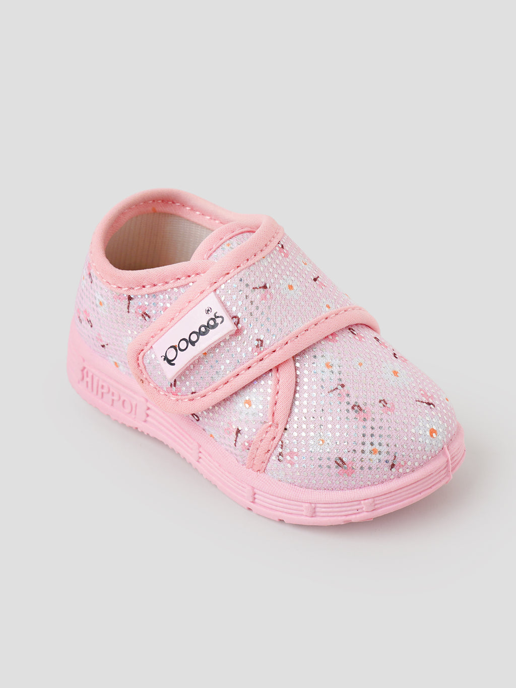 Popees Baby Unisex Soft & Stylish Pink Baby Shoes | Lightweight Mesh Shoes with Velcro Closure | Comfortable Footwear for Boys & Girls