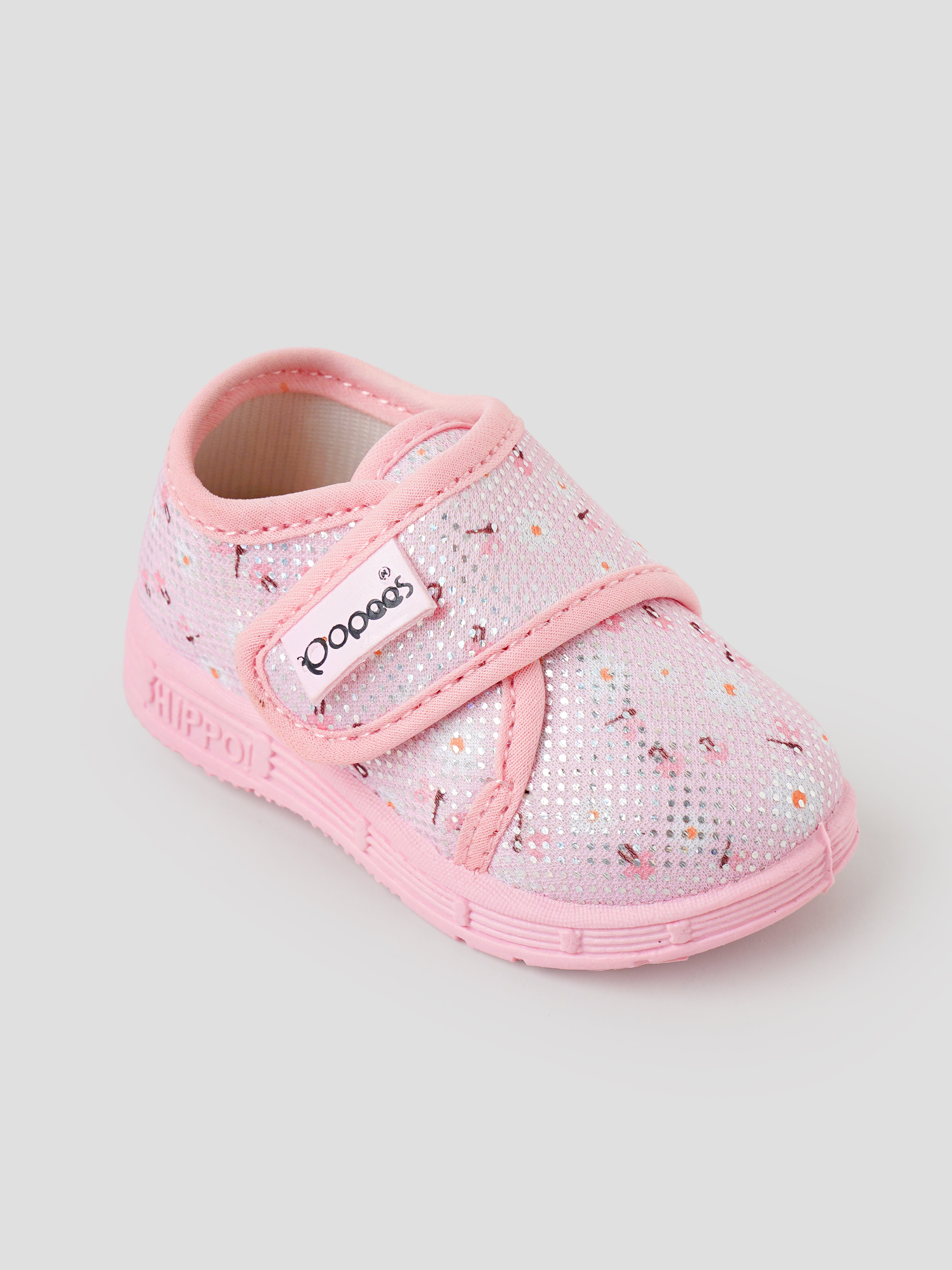 Popees Baby Unisex Soft & Stylish Pink Baby Shoes | Lightweight Mesh Shoes with Velcro Closure | Comfortable Footwear for Boys & Girls
