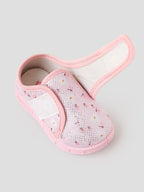 Popees Baby Unisex Soft & Stylish Pink Baby Shoes | Lightweight Mesh Shoes with Velcro Closure | Comfortable Footwear for Boys & Girls