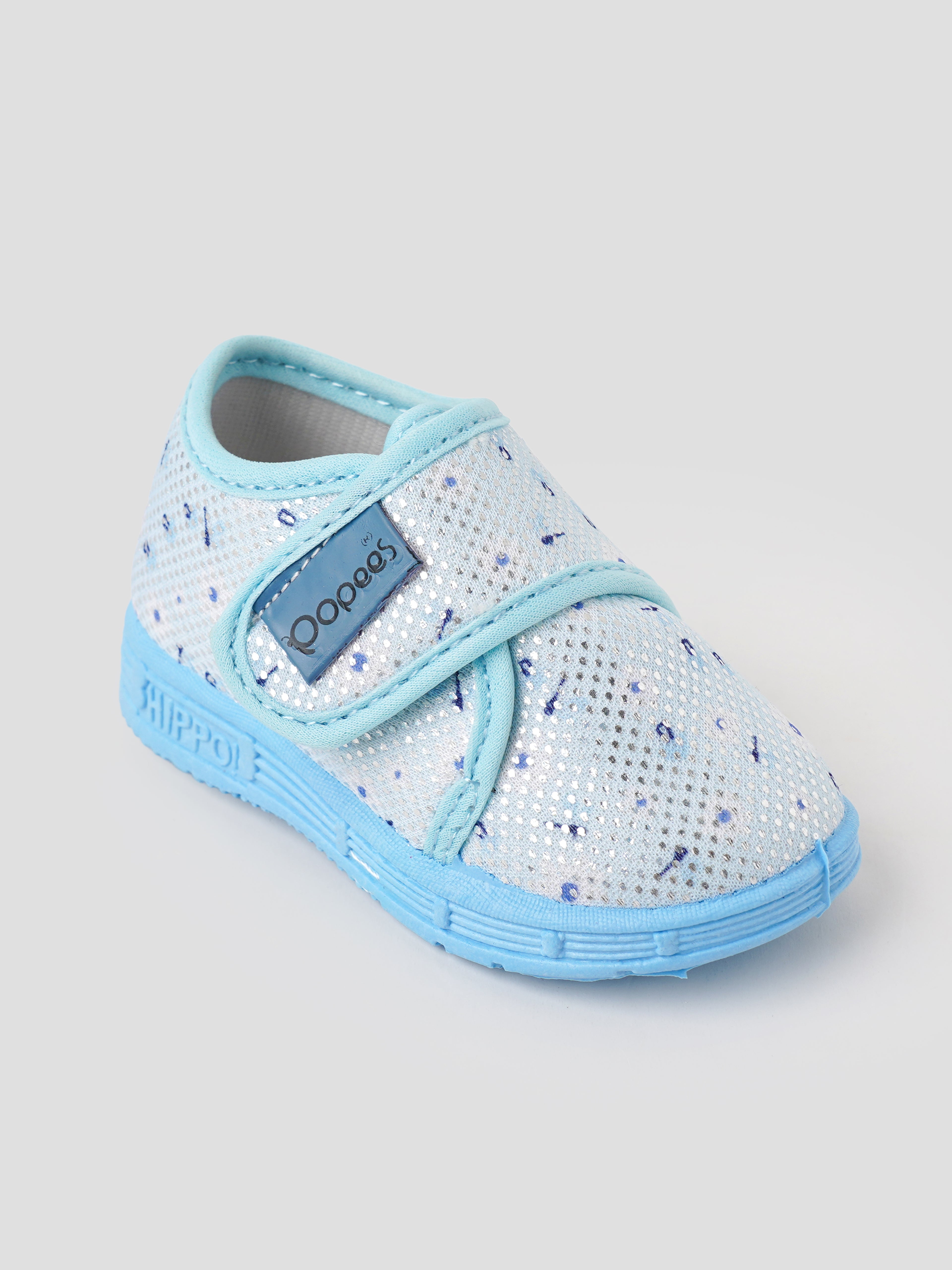 Popees Baby Unisex Soft & Stylish Shoes | Lightweight Blue Mesh Shoes with Velcro Closure for Baby Boys & Girls