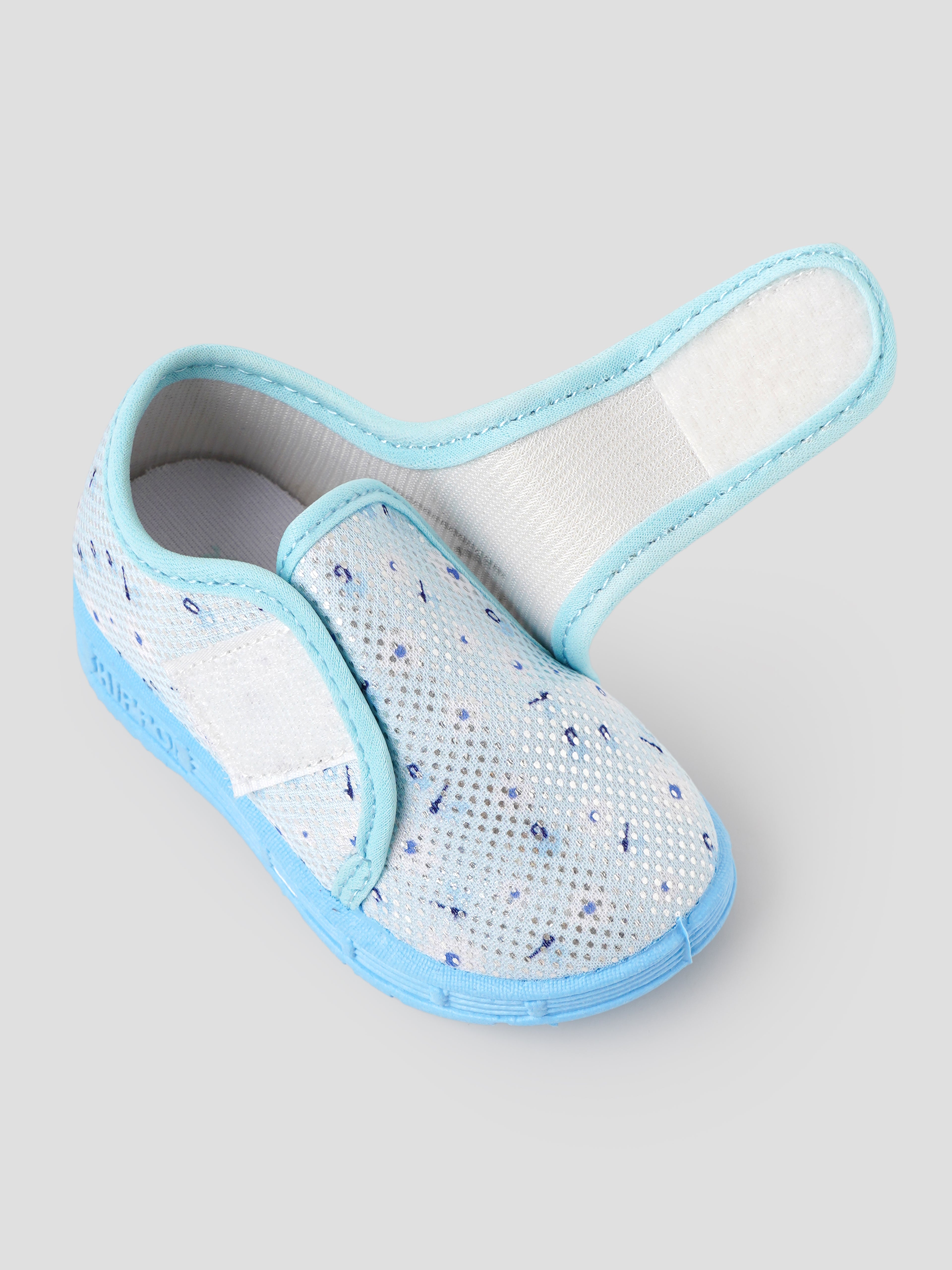 Popees Baby Unisex Soft & Stylish Shoes | Lightweight Blue Mesh Shoes with Velcro Closure for Baby Boys & Girls