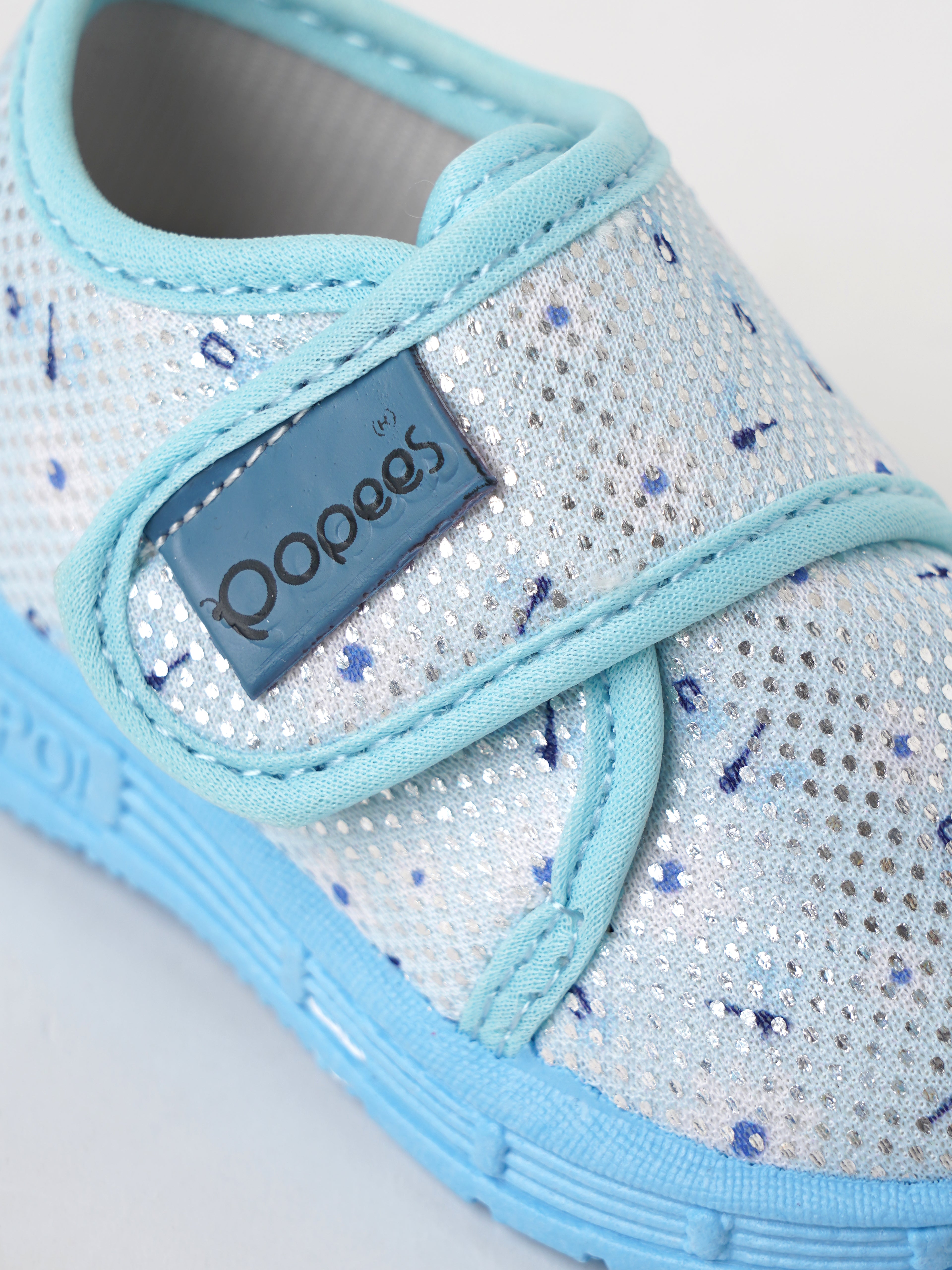 Popees Baby Unisex Soft & Stylish Shoes | Lightweight Blue Mesh Shoes with Velcro Closure for Baby Boys & Girls