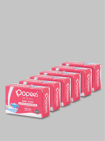Popees Grade 1 Natural ingredient TFM 78% Baby Soap - Pack of 6