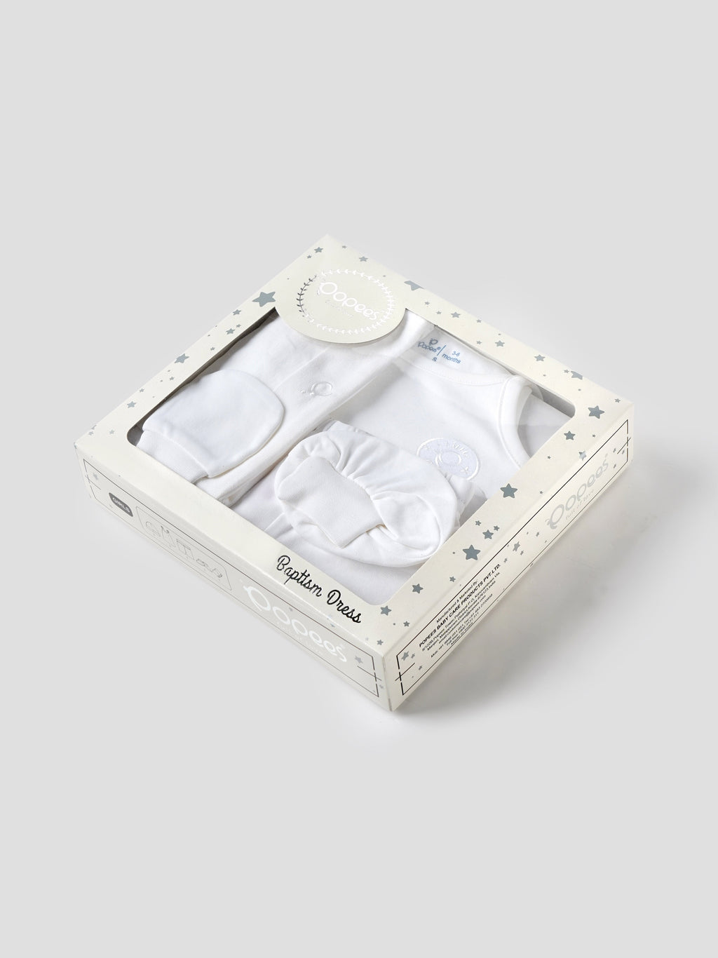 Popees 5-Piece Cotton Baptism Set for Newborn Baby Girls