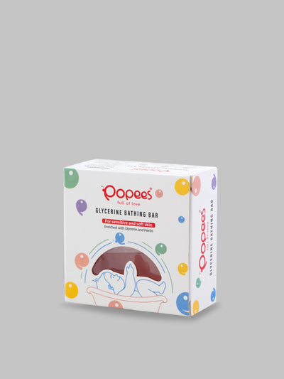 Popees Glycerine Bathing Bar with Aloe Vera Extract Herbal for Baby