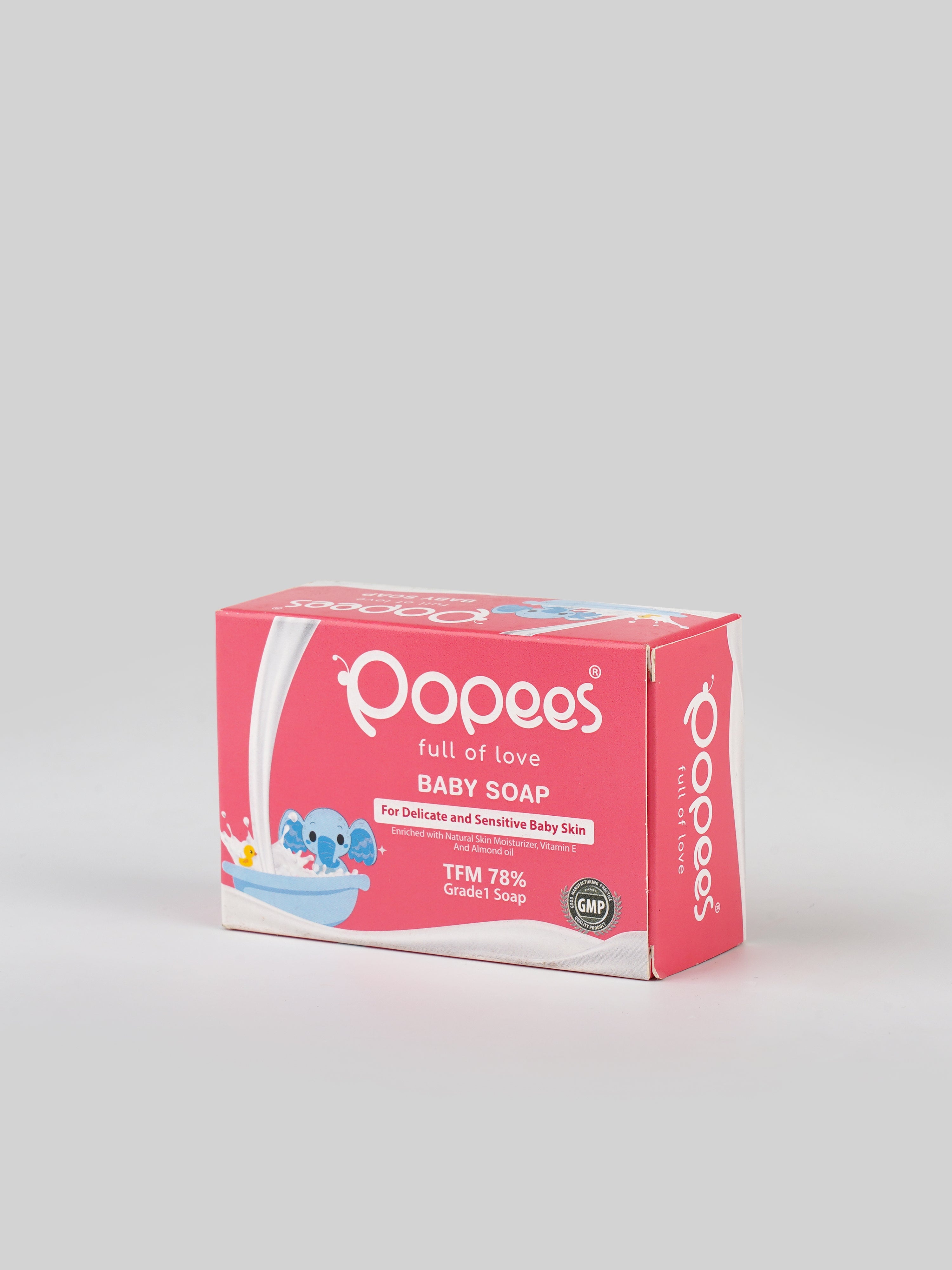Popees Grade 1 Natural ingredient TFM 78% Baby Soap